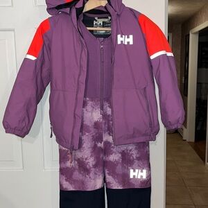 Girls, Helly Hansen, ski coat and ski pants size 128/8
